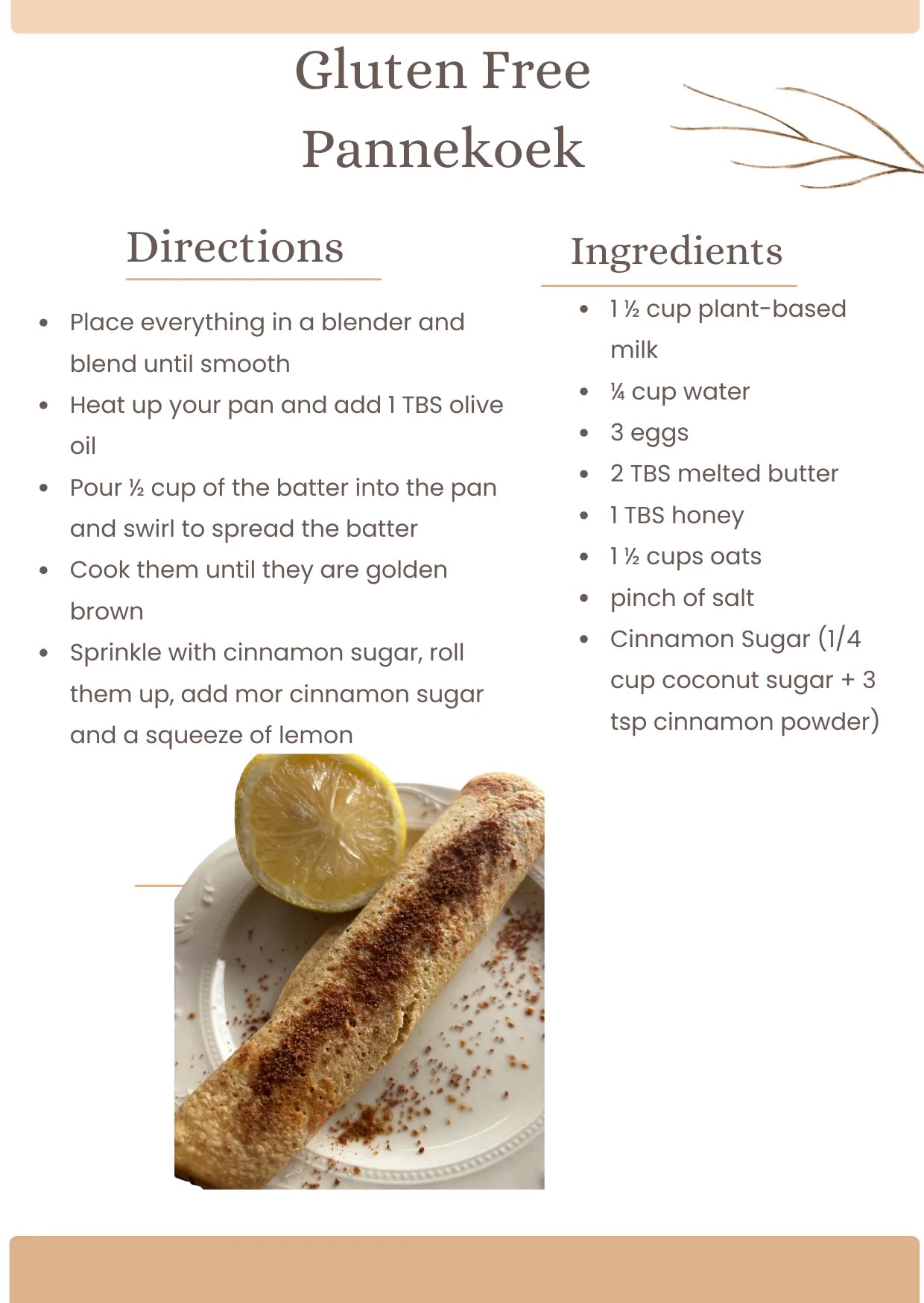 Gluten Free Pannekoek