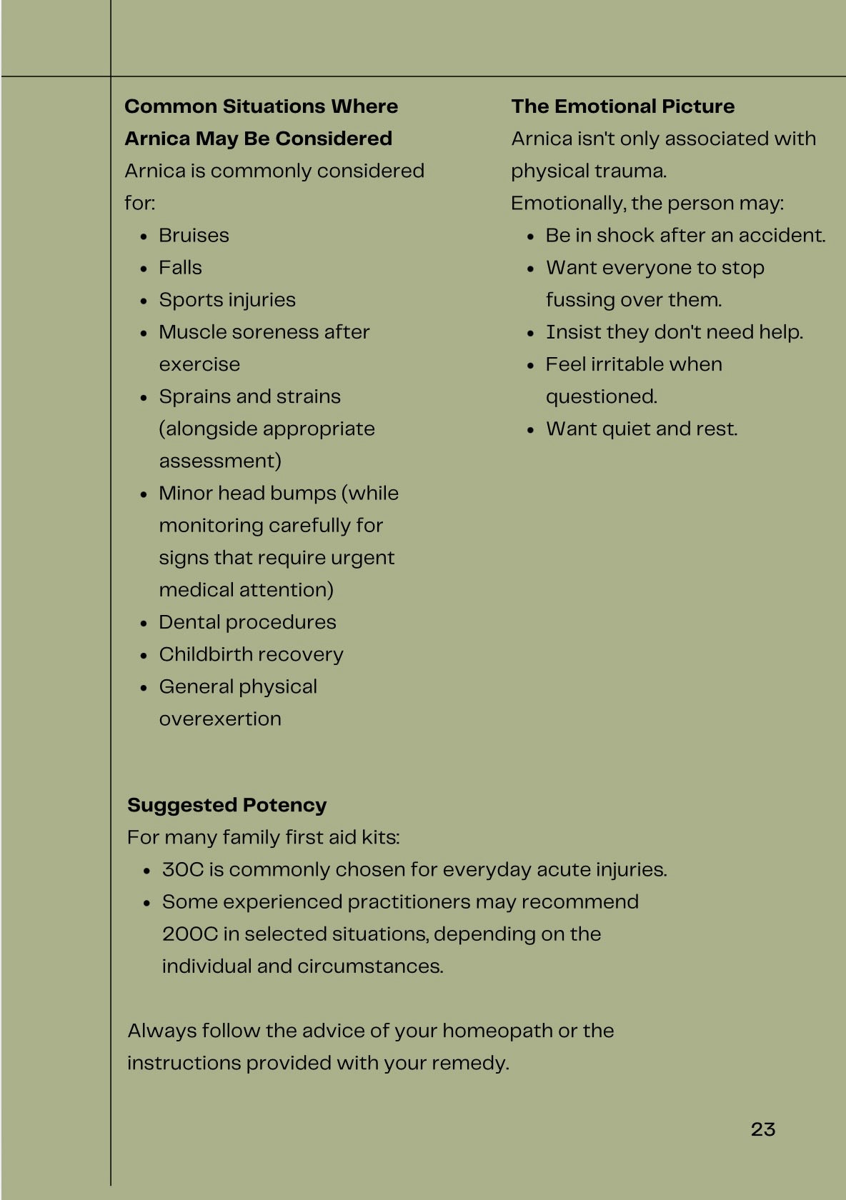 The Homeopathic First Aid Handbook
