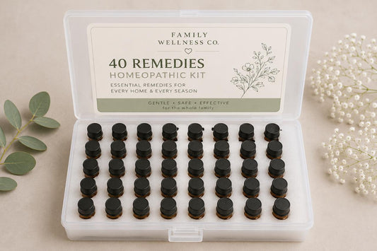 Homeopathic First Aid Guide and Kit — 40 Remedies