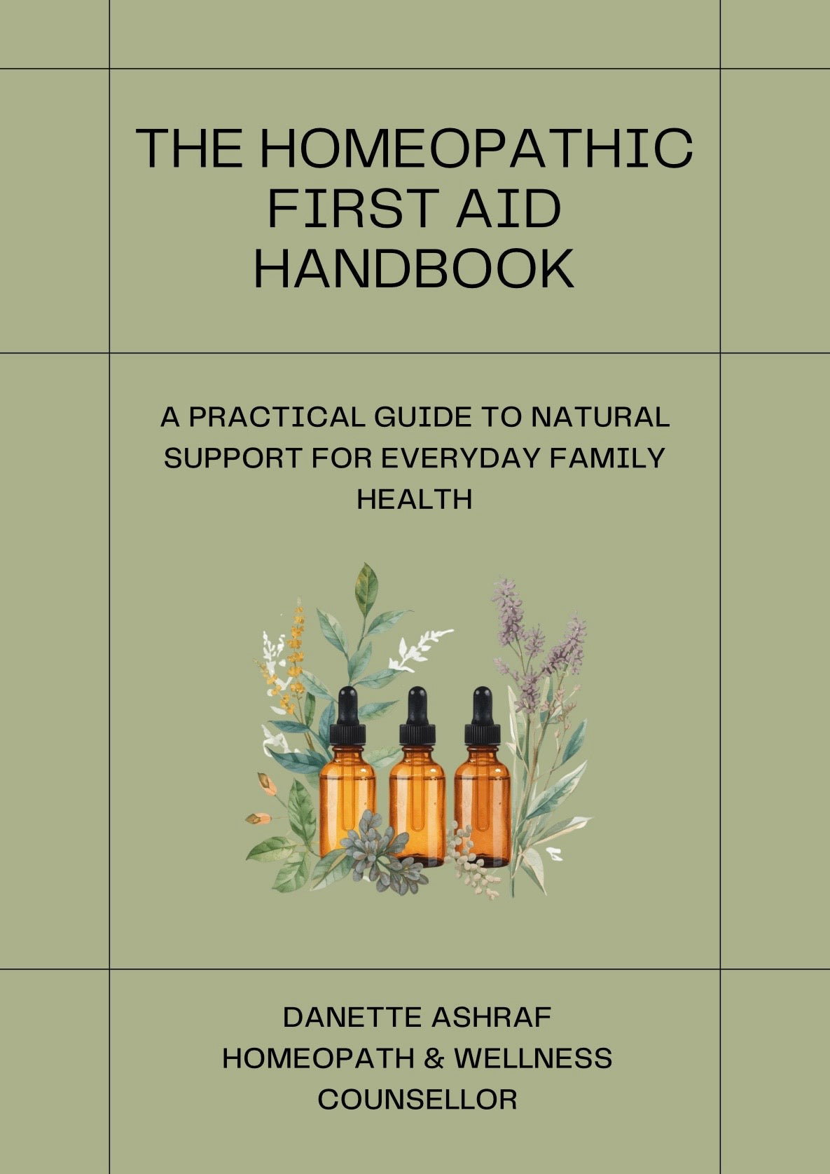 The Homeopathic First Aid Handbook cover — a practical guide to natural support for everyday family health